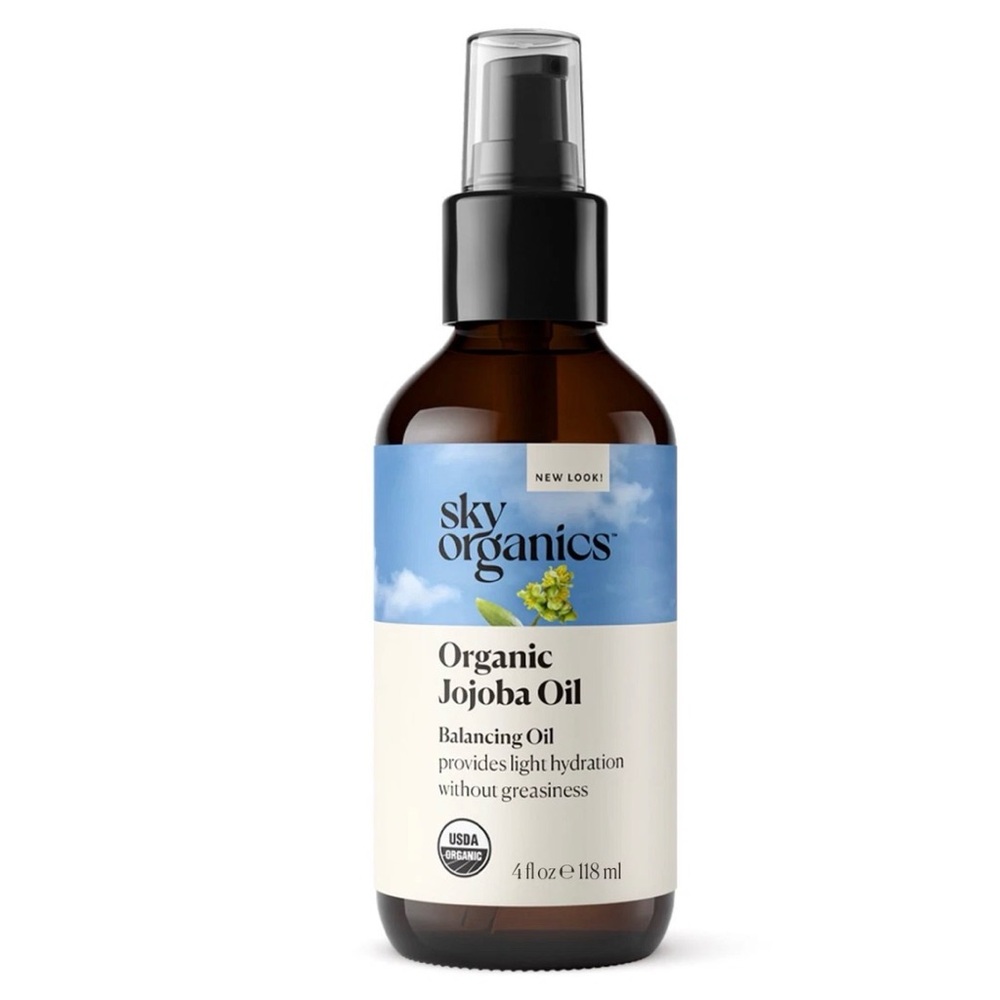 Sky Organics Organic Jojoba Oil to Balance and Hydrate Face and Body, 4 fl oz